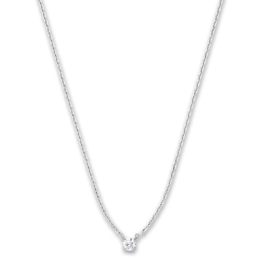 Nyakékek 750/18 K fehér arany Gyémánt 0.20 ct, w-si 40-42 cm