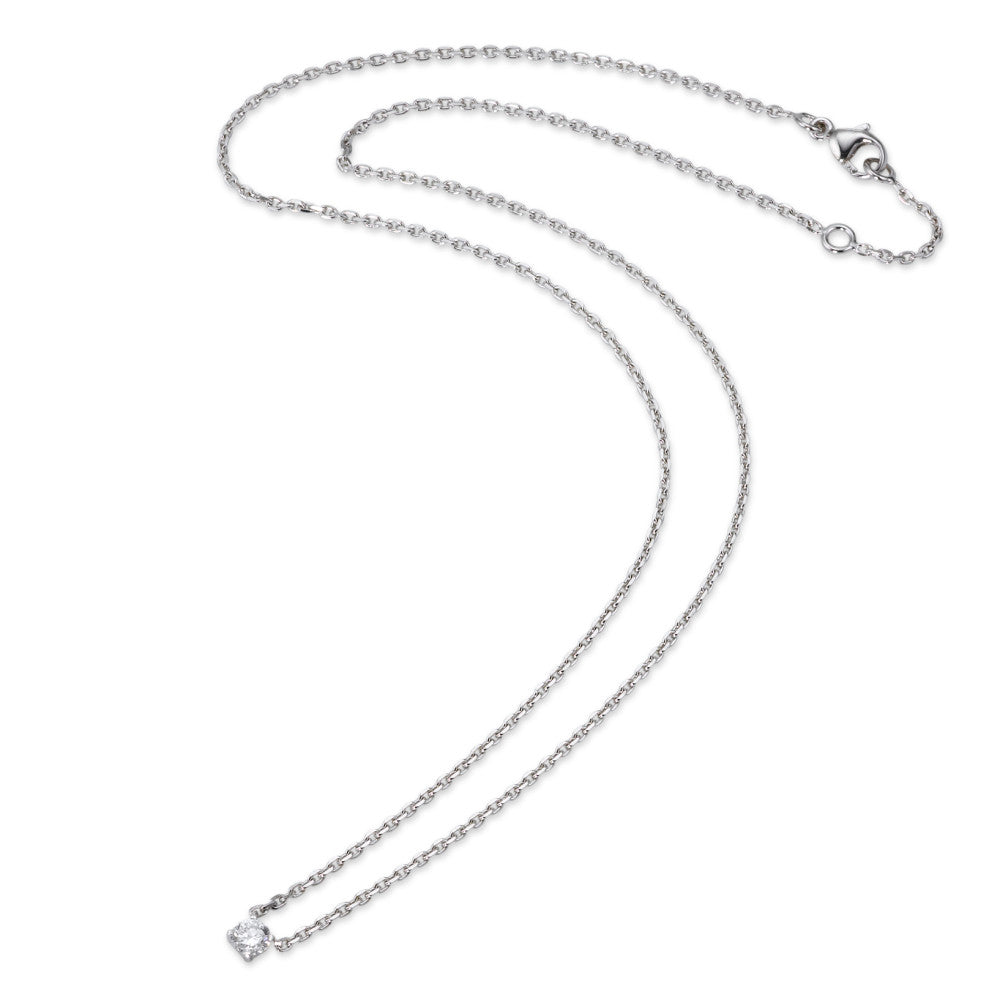Nyakékek 750/18 K fehér arany Gyémánt 0.20 ct, w-si 40-42 cm