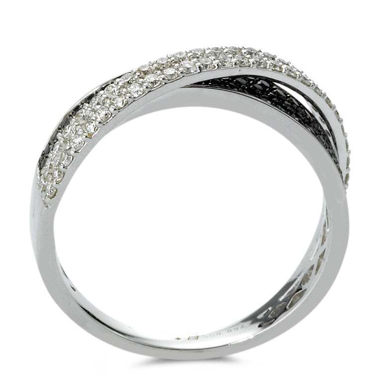 Gyűrű 750/18 K fehér arany Gyémánt 0.85 ct, w-si