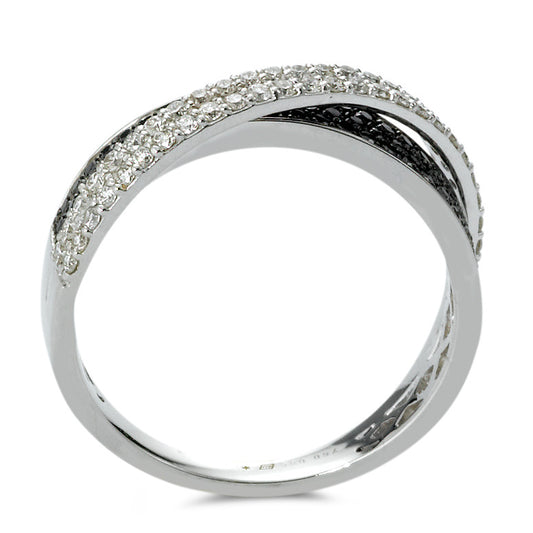 Gyűrű 750/18 K fehér arany Gyémánt 0.85 ct, w-si
