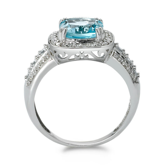 Gyűrű 750/18 K fehér arany Topáz 0.23 ct, w-si