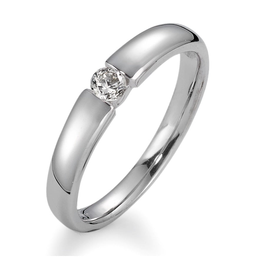 Szoliter gyűrű 750/18 K fehér arany Gyémánt 0.15 ct, vsi