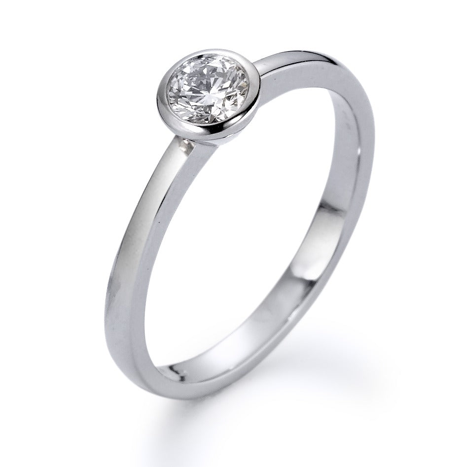 Szoliter gyűrű 750/18 K fehér arany Gyémánt Fehér, 0.25 ct, Briliáns, w-si