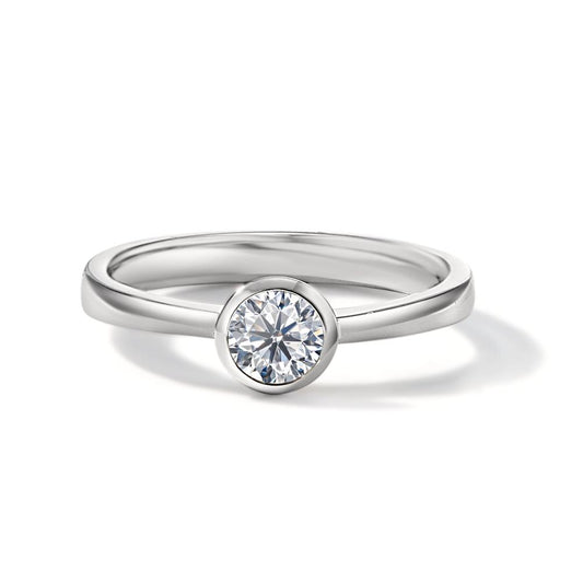 Szoliter gyűrű 750/18 K fehér arany Gyémánt Fehér, 0.33 ct, Briliáns, w-si