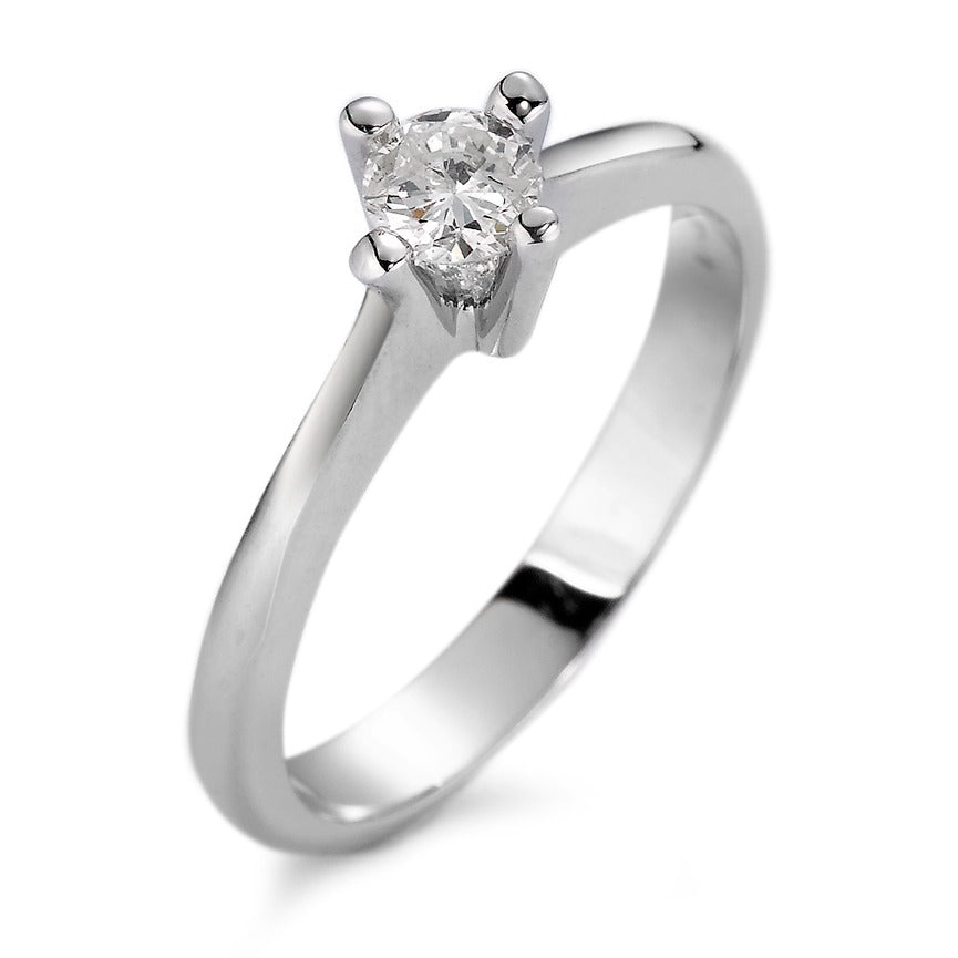 Szoliter gyűrű 750/18 K fehér arany Gyémánt Fehér, 0.25 ct, si ródiumozott