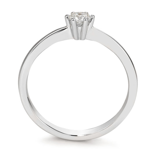 Szoliter gyűrű 750/18 K fehér arany Gyémánt Fehér, 0.20 ct, Briliáns, w-si