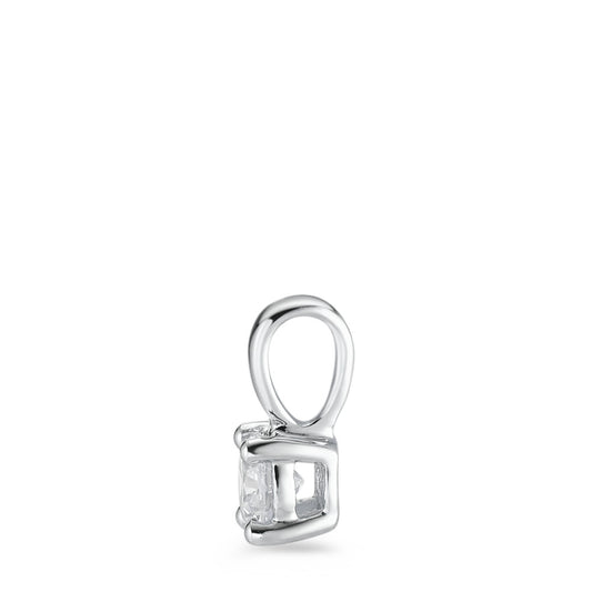 Medál 750/18 K fehér arany Gyémánt Fehér, 0.25 ct, Briliáns, w-si Ø4 mm