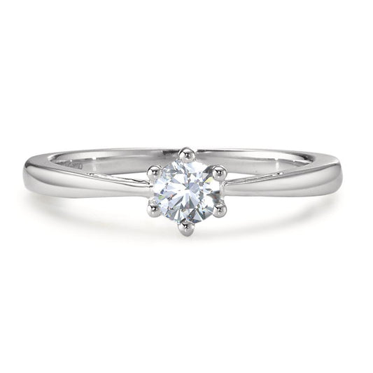 Szoliter gyűrű 750/18 K fehér arany Gyémánt 0.25 ct, w-si