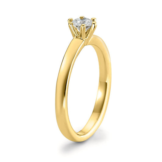 Szoliter gyűrű 750/18 K sárga arany Gyémánt Fehér, 0.20 ct, Briliáns, w-si