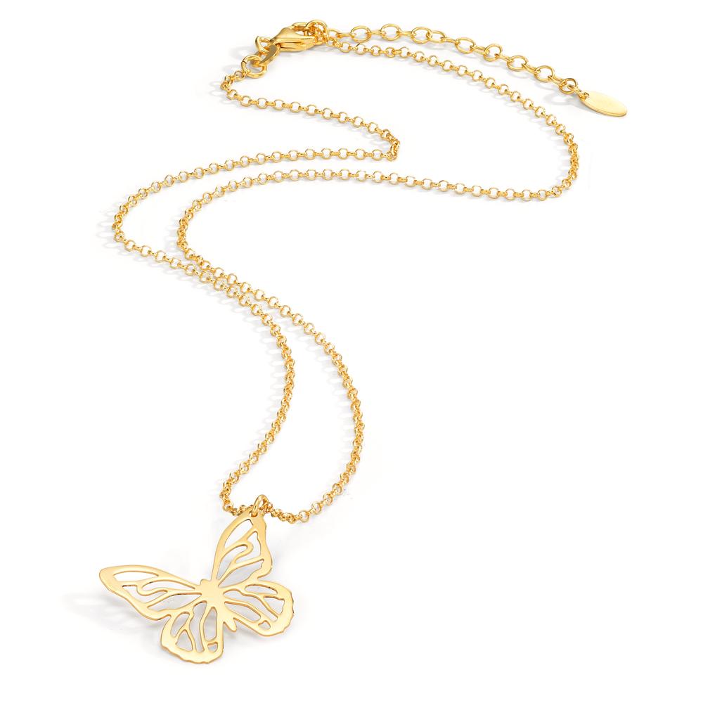 Collier Ezüst aranyozott Pillangó 40-44 cm