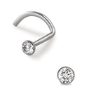 Orrklipsz Titán Kristály Fehér Ø2.5 mm
