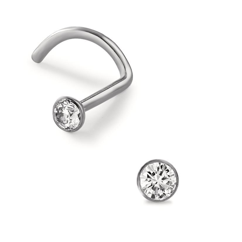 Orrklipsz Titán Kristály Fehér Ø2.5 mm