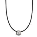 Nyakékek Rozsdamentes acél, Kaucsuk Gyémánt 0.02 ct, tw-si 45 cm Ø2 mm