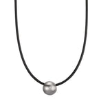 Nyakékek Rozsdamentes acél, Kaucsuk Gyémánt 0.02 ct, tw-si 45 cm Ø2 mm