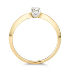 Szoliter gyűrű 750/18 K sárga arany Gyémánt 0.20 ct, w-si