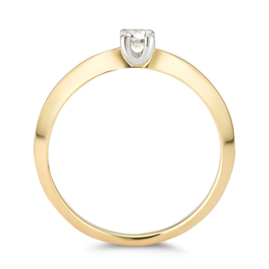 Szoliter gyűrű 750/18 K sárga arany Gyémánt 0.20 ct, w-si