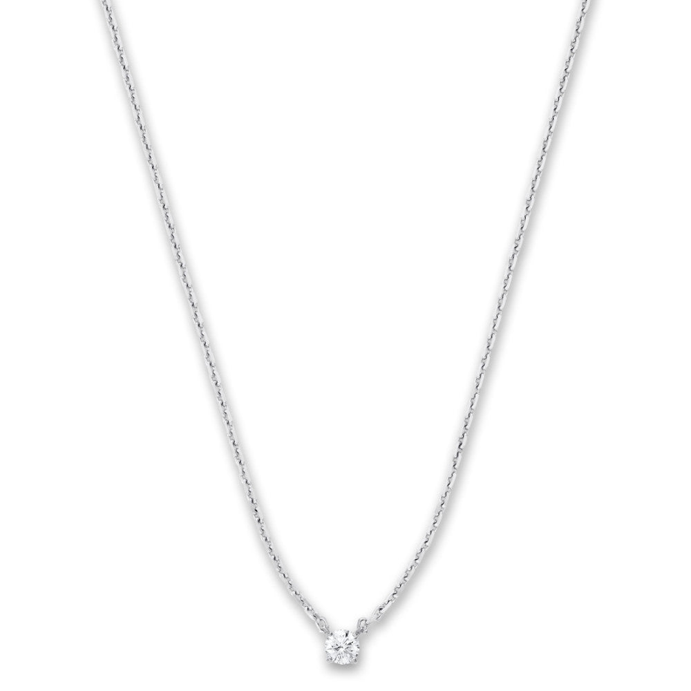 Nyakékek 750/18 K fehér arany Gyémánt 0.20 ct, w-si 40-42 cm