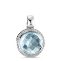 Medál 750/18 K fehér arany Topáz 0.14 ct, w-si