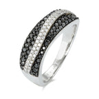Gyűrű 750/18 K fehér arany Gyémánt 0.61 ct, 92 Kövek, w-si