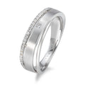 Gyűrű 750/18 K fehér arany Gyémánt 0.20 ct, 28 Kövek, w-si