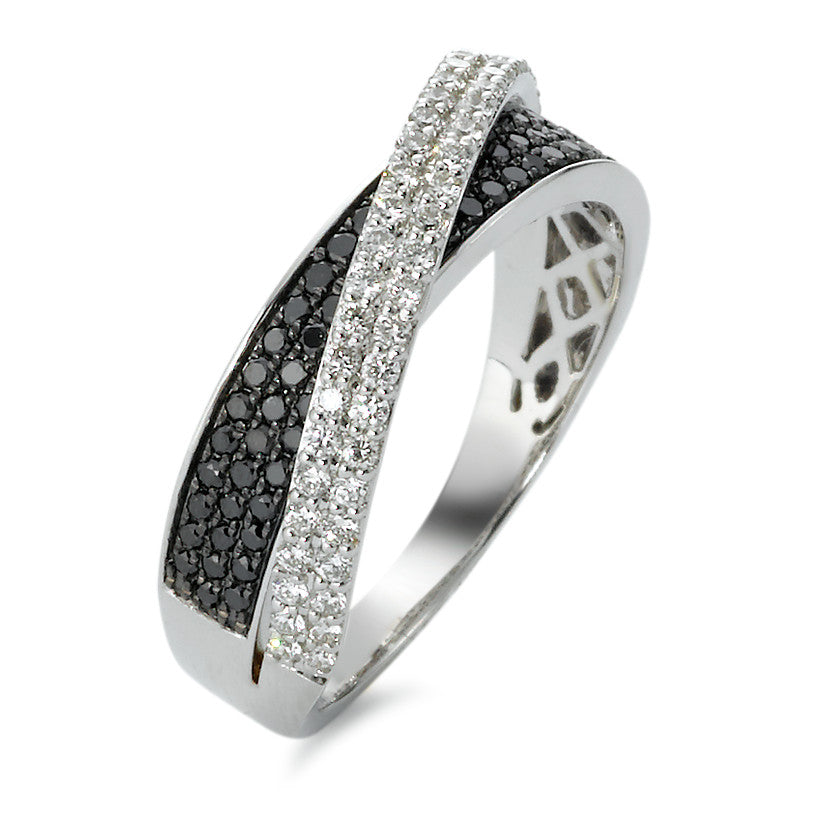 Gyűrű 750/18 K fehér arany Gyémánt 0.85 ct, w-si