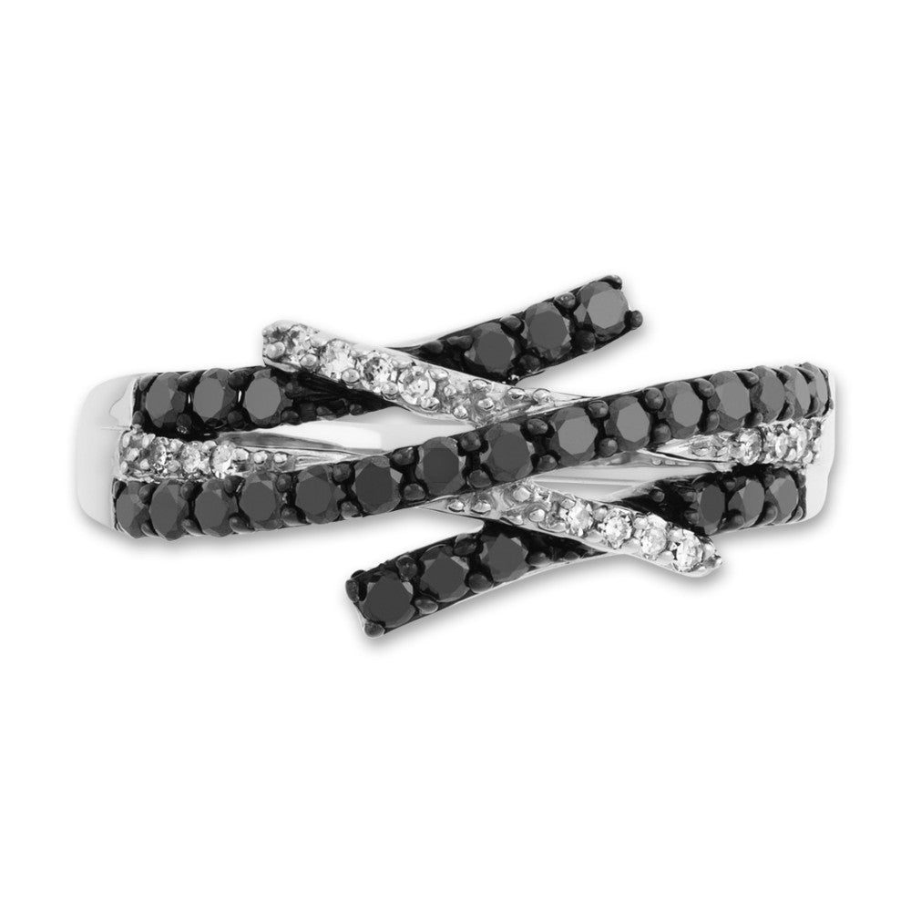 Gyűrű 750/18 K fehér arany Gyémánt 0.47 ct, 41 Kövek, w-si