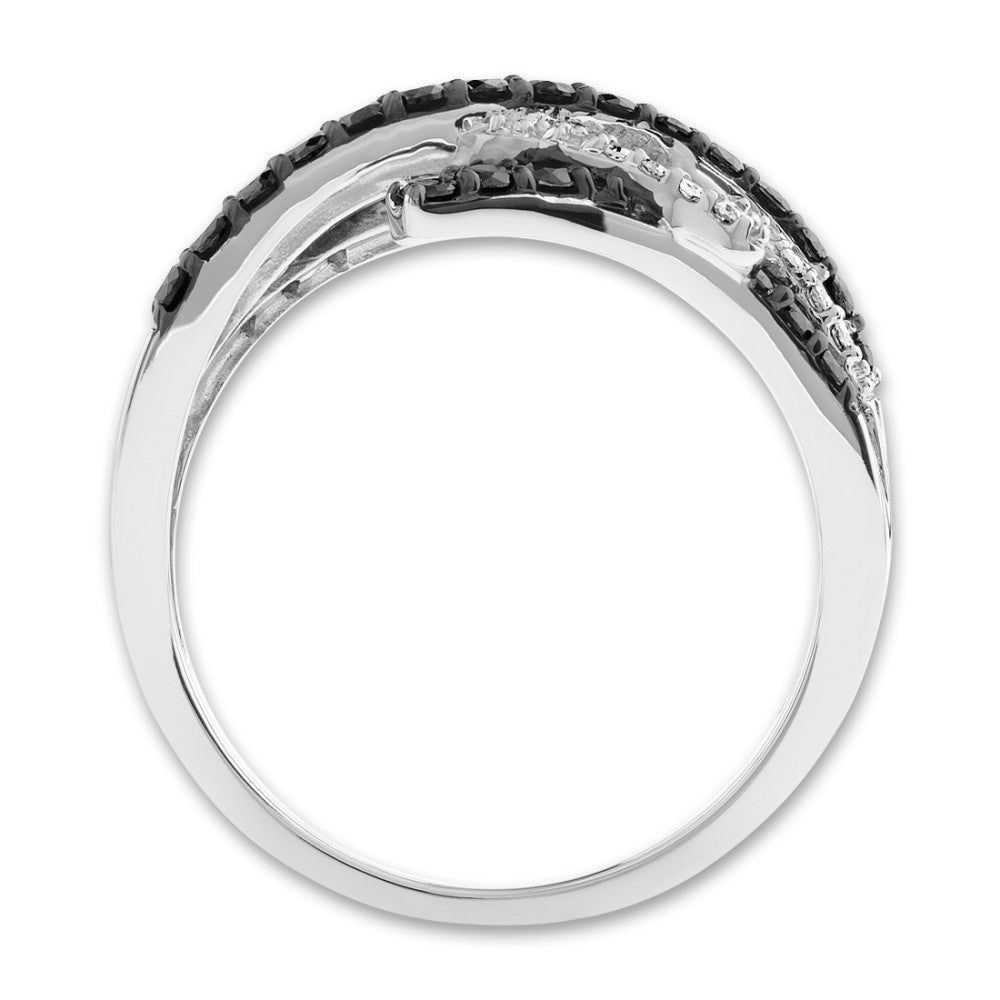 Gyűrű 750/18 K fehér arany Gyémánt 0.47 ct, 41 Kövek, w-si