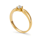 Szoliter gyűrű 750/18 K sárga arany Gyémánt 0.20 ct, w-si