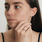 Szoliter gyűrű 750/18 K sárga arany Gyémánt 0.20 ct, w-si