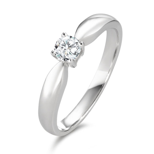 Szoliter gyűrű 750/18 K fehér arany Gyémánt 0.20 ct, w-si