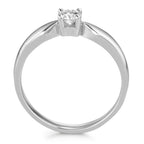 Szoliter gyűrű 750/18 K fehér arany Gyémánt 0.20 ct, w-si