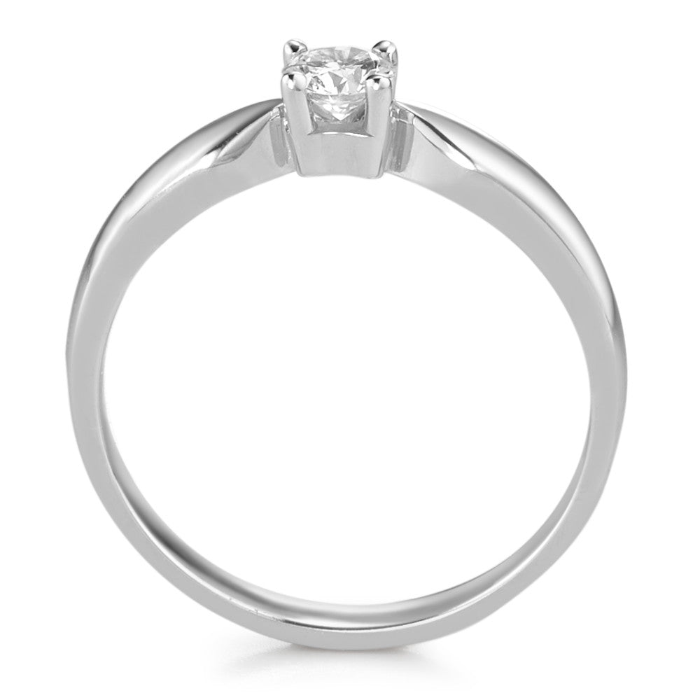 Szoliter gyűrű 750/18 K fehér arany Gyémánt 0.20 ct, w-si