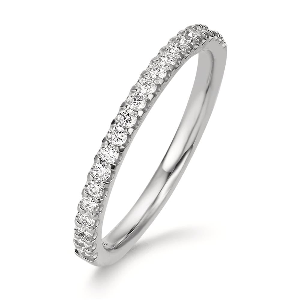Memória gyűrű 750/18 K fehér arany Gyémánt 0.25 ct, 21 Kövek, w-si