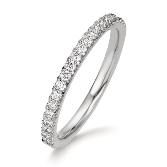 Memória gyűrű 750/18 K fehér arany Gyémánt 0.25 ct, 21 Kövek, w-si