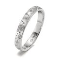 Gyűrű 750/18 K fehér arany Gyémánt 0.13 ct, 24 Kövek, w-si Csillag