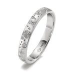 Gyűrű 750/18 K fehér arany Gyémánt 0.13 ct, 24 Kövek, w-si Csillag