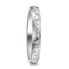 Gyűrű 750/18 K fehér arany Gyémánt 0.13 ct, 24 Kövek, w-si Csillag