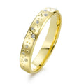 Gyűrű 750/18 K sárga arany Gyémánt 0.13 ct, 24 Kövek, w-si
