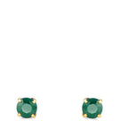 Fülbevaló 750/18 K sárga arany Smaragd 2 Kövek Ø3.5 mm