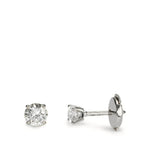 Fülbevaló 750/18 K fehér arany Gyémánt 0.40 ct, 2 Kövek, w-si
