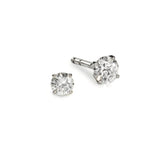Fülbevaló 750/18 K fehér arany Gyémánt 0.40 ct, 2 Kövek, w-si