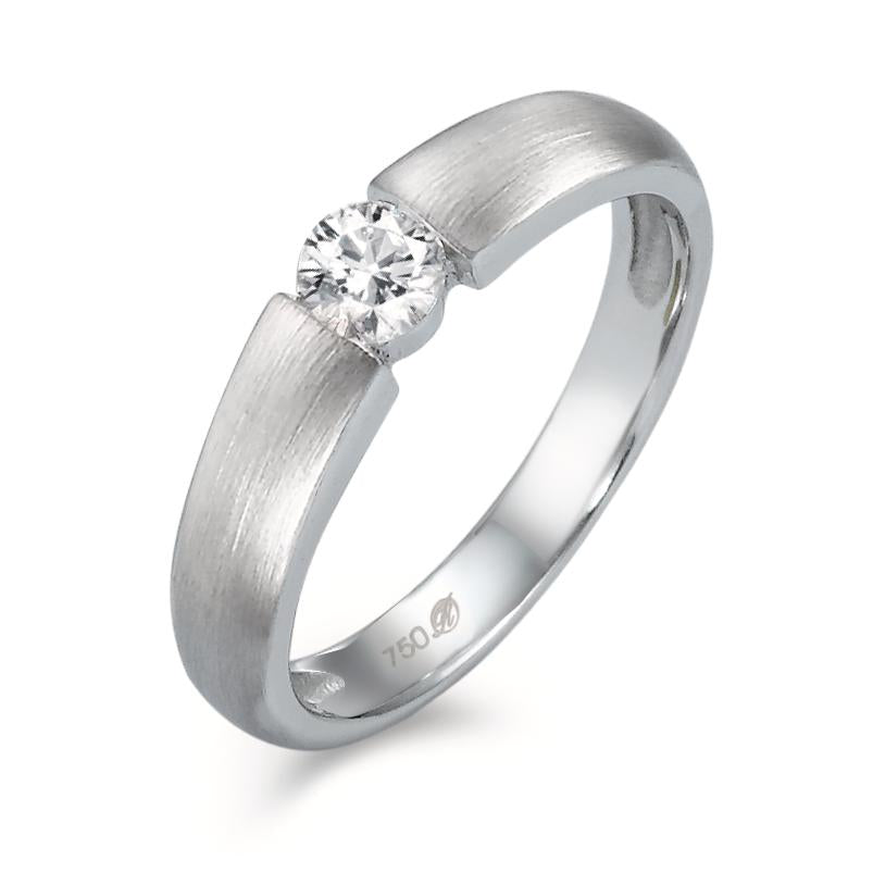 Szoliter gyűrű 750/18 K fehér arany Gyémánt Fehér, 0.20 ct, w-si Ø3.8 mm
