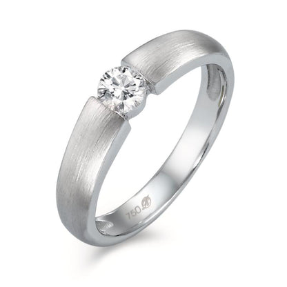 Szoliter gyűrű 750/18 K fehér arany Gyémánt Fehér, 0.20 ct, w-si Ø3.8 mm