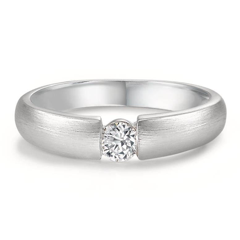Szoliter gyűrű 750/18 K fehér arany Gyémánt Fehér, 0.20 ct, w-si Ø3.8 mm