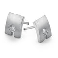 Fülbevaló 750/18 K fehér arany Gyémánt 0.20 ct, 2 Kövek, w-si