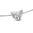Medál 750/18 K fehér arany Gyémánt 0.12 ct, w-si