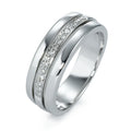 Gyűrű 750/18 K fehér arany Gyémánt 0.103 ct, 16 Kövek, w-si