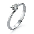 Szoliter gyűrű 750/18 K fehér arany Gyémánt 0.27 ct, vsi