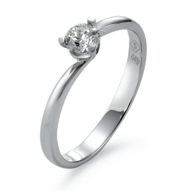 Szoliter gyűrű 750/18 K fehér arany Gyémánt 0.27 ct, vsi