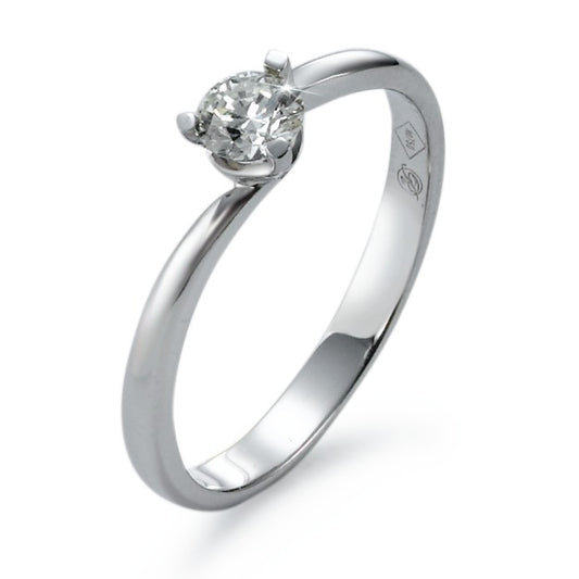 Szoliter gyűrű 750/18 K fehér arany Gyémánt 0.27 ct, vsi